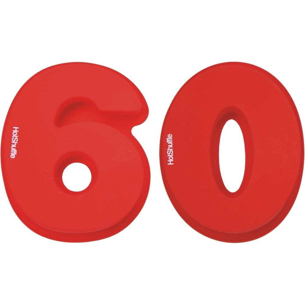 Large Silicone Number 60 Cake Pan Tin Mould 60th Birthday Diamond Wedding ETC...